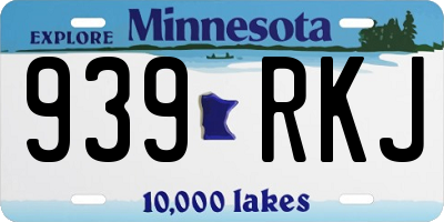 MN license plate 939RKJ