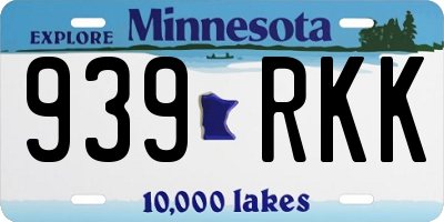 MN license plate 939RKK