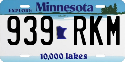 MN license plate 939RKM