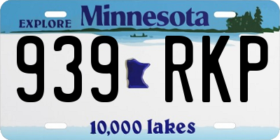 MN license plate 939RKP