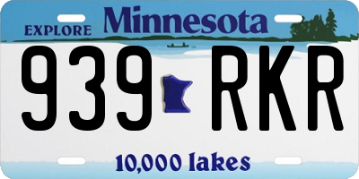 MN license plate 939RKR