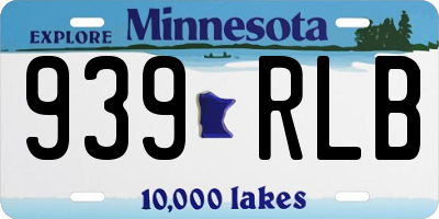 MN license plate 939RLB
