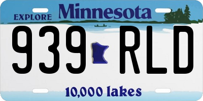 MN license plate 939RLD