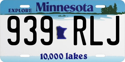 MN license plate 939RLJ