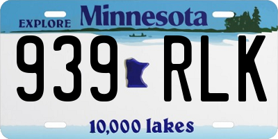 MN license plate 939RLK