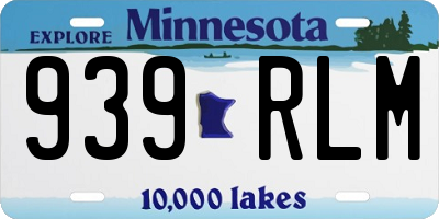 MN license plate 939RLM