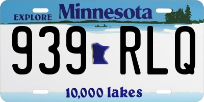 MN license plate 939RLQ