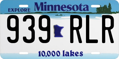 MN license plate 939RLR