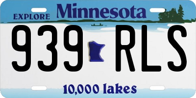 MN license plate 939RLS