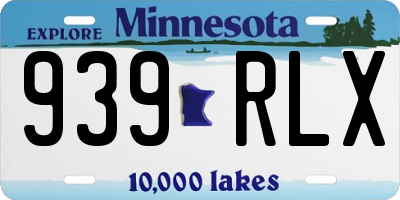 MN license plate 939RLX