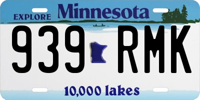 MN license plate 939RMK