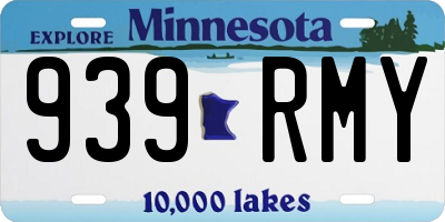 MN license plate 939RMY