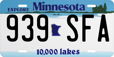 MN license plate 939SFA