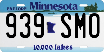 MN license plate 939SMO