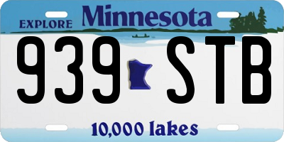 MN license plate 939STB