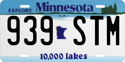 MN license plate 939STM