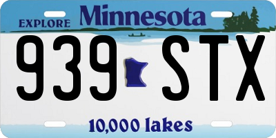 MN license plate 939STX