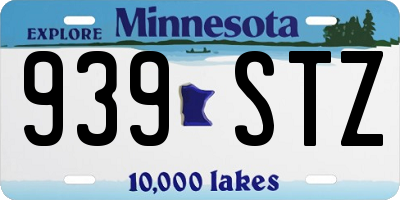MN license plate 939STZ