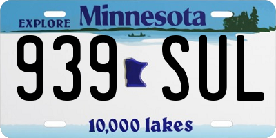 MN license plate 939SUL