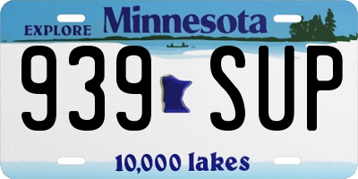 MN license plate 939SUP