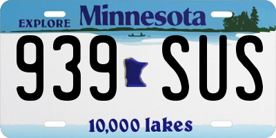 MN license plate 939SUS
