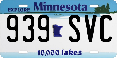 MN license plate 939SVC