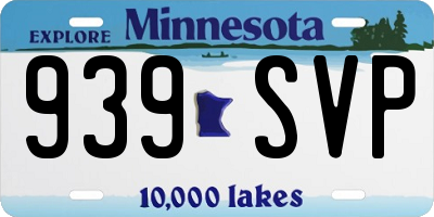 MN license plate 939SVP
