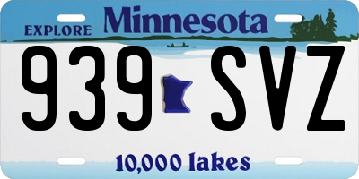 MN license plate 939SVZ