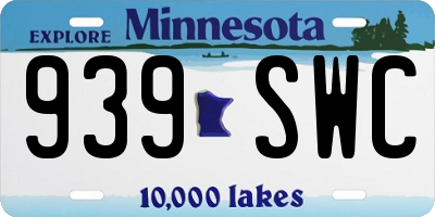 MN license plate 939SWC