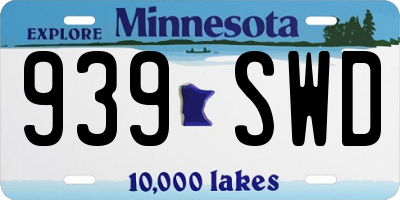 MN license plate 939SWD