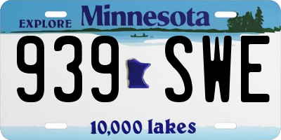 MN license plate 939SWE