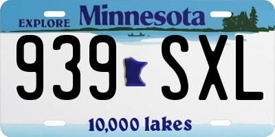 MN license plate 939SXL