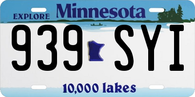 MN license plate 939SYI