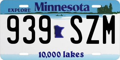 MN license plate 939SZM