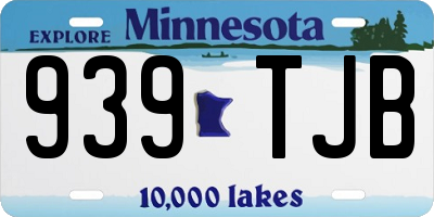 MN license plate 939TJB