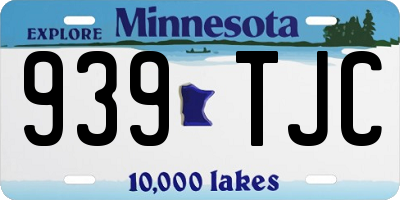 MN license plate 939TJC