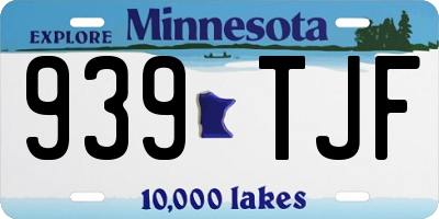 MN license plate 939TJF