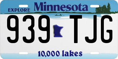 MN license plate 939TJG