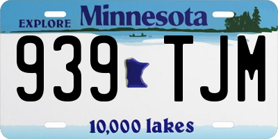 MN license plate 939TJM