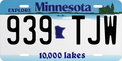 MN license plate 939TJW