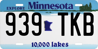 MN license plate 939TKB