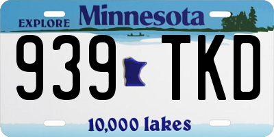 MN license plate 939TKD