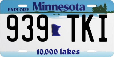 MN license plate 939TKI