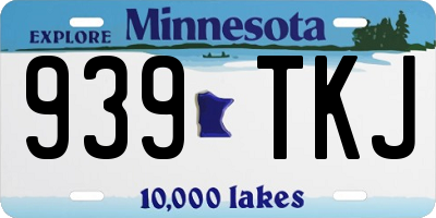 MN license plate 939TKJ