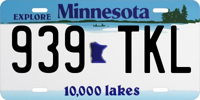 MN license plate 939TKL