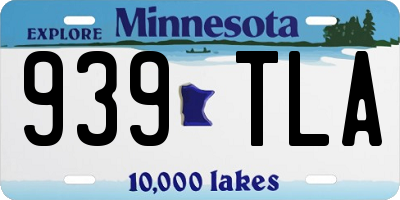 MN license plate 939TLA