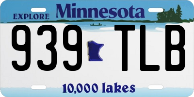 MN license plate 939TLB