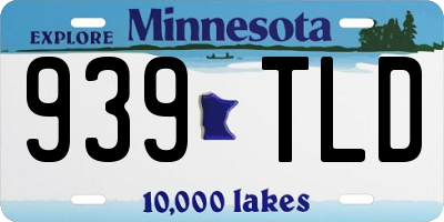 MN license plate 939TLD