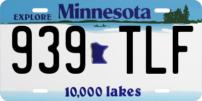 MN license plate 939TLF