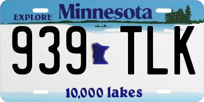 MN license plate 939TLK